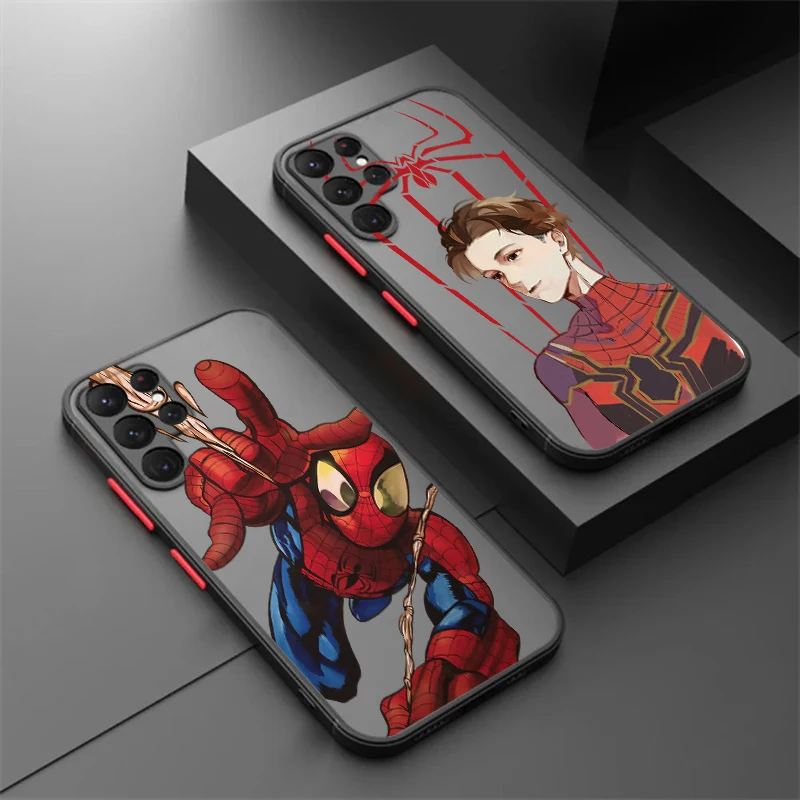 

Spider Man Marvel Peter Parker Frosted Translucent For Samsung Note 20 A35 A03 A54 A31 A22 A34 A14 A24 A04 A55 5G Soft