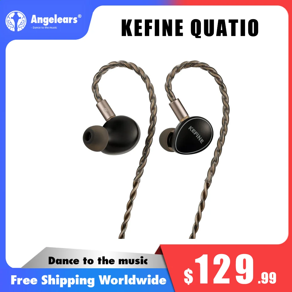 

KEFINE Quatio 2DD+2BA Hybrid Drivers In-ear Earphones With Replaceable Tuning Nozzles 3.5mm+4.4mm Cable