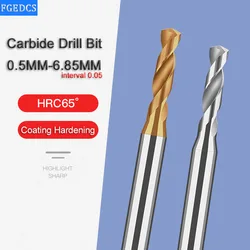 Solid Tungsten Carbide Drill For Aluminum Steel 0.5-6.8mm Metal Working Drill Bits Coating CNC High Performance Hole Making Tool