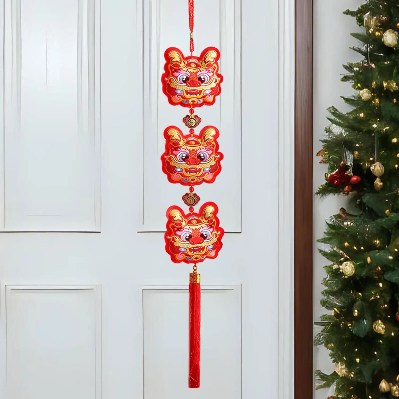 Chinese New Year Decoration Party Supplies Indoor Celebration Lunar Newyear Door Sign for Home Holiday Farmhouse Bedroom Cabinet