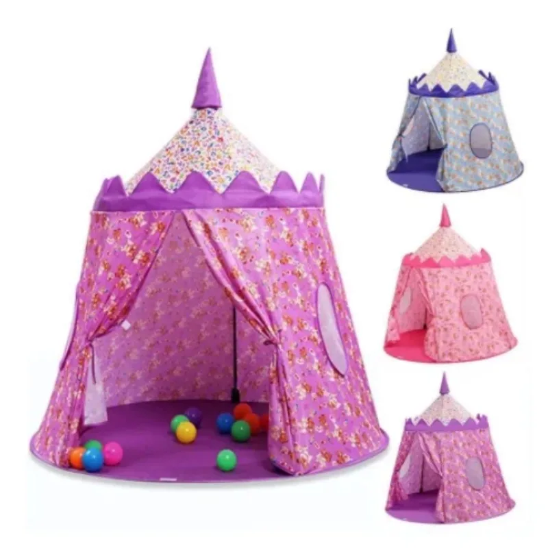 Children's Cloth Tent Prince Princess Game Castle Game House Yurt Outdoor Indoor Crawling Folding Toys Kids Play Tents Indoor