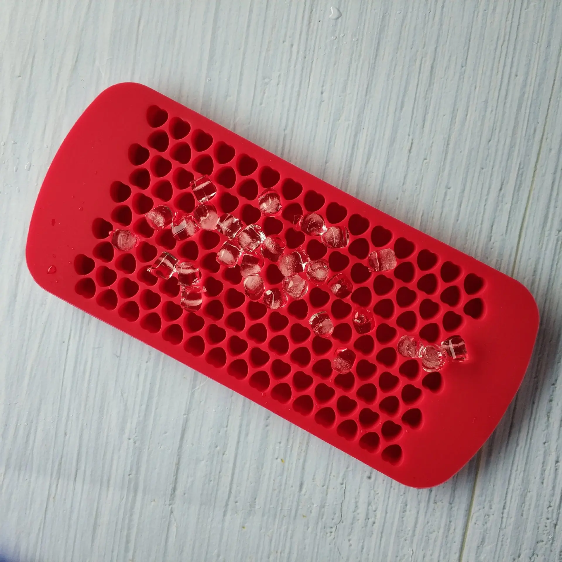 150 Holes Silicone Ice Grid  Mini Heart-shaped Mould 1cm Ice Cube Tray DIY Crystal Drop Glue Mold Fire Paint Wax Granule Mold