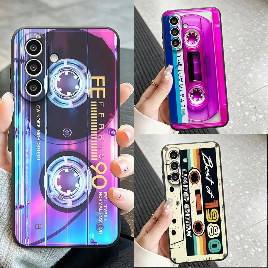 Case for Samsung Galaxy A57 A50 A05 A55 A37 A06 A52 A36 A53 A17 A73 A51 A15 A25 A16 Phone Cover A70 A41 Cassette Art