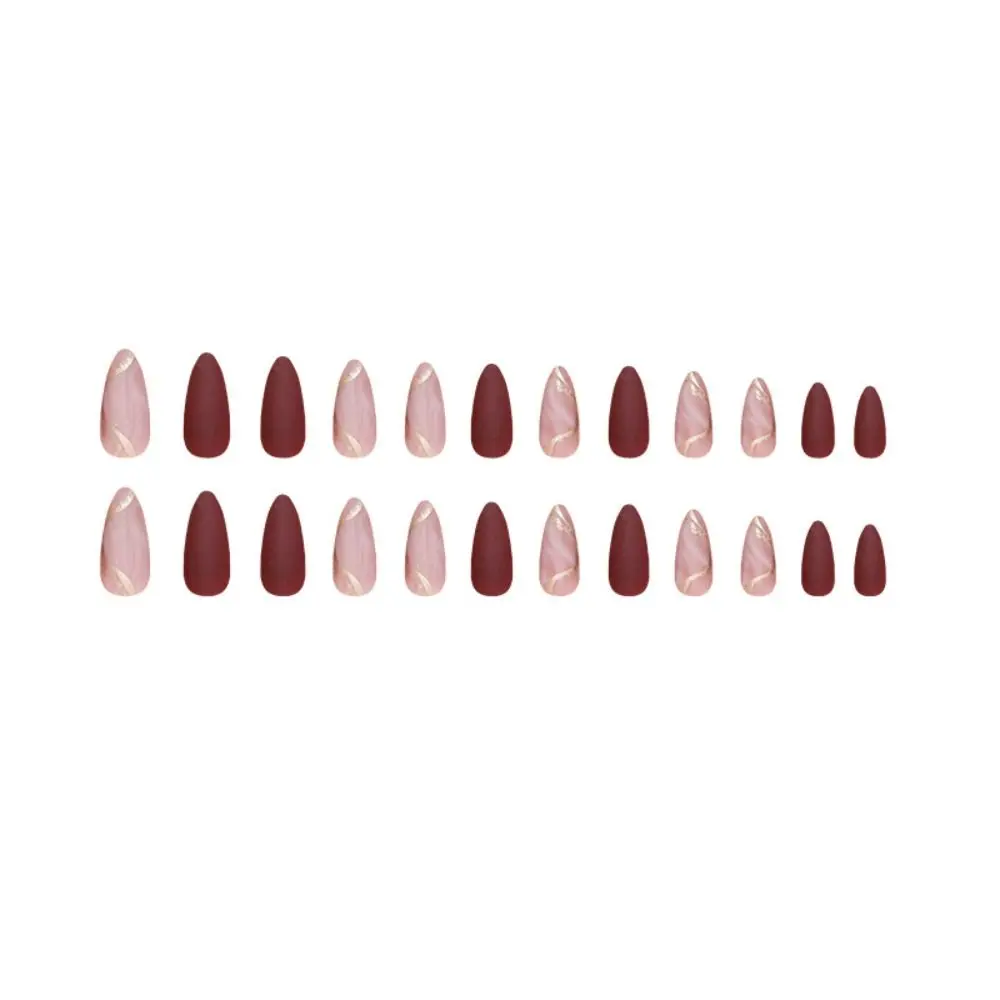 

Waterproof Wearable Manicure Almond Fake Nails Pointed Head Full Cover False Nail Nail Tips Girl