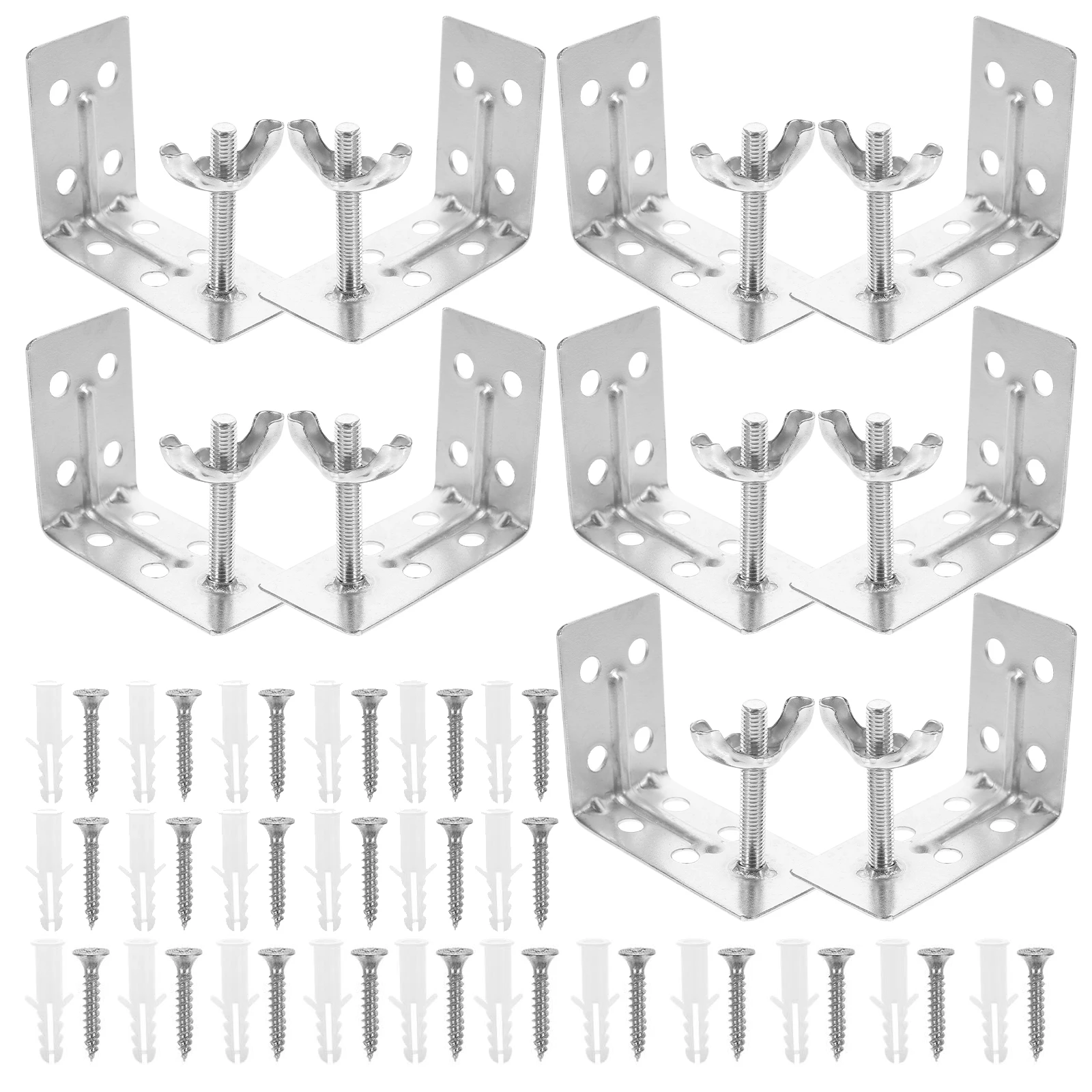 

Curtain Bracket Accessories Durable Nickel-plated Iron L Shape Brackets Simple Installation Home Office Decor Compact Size