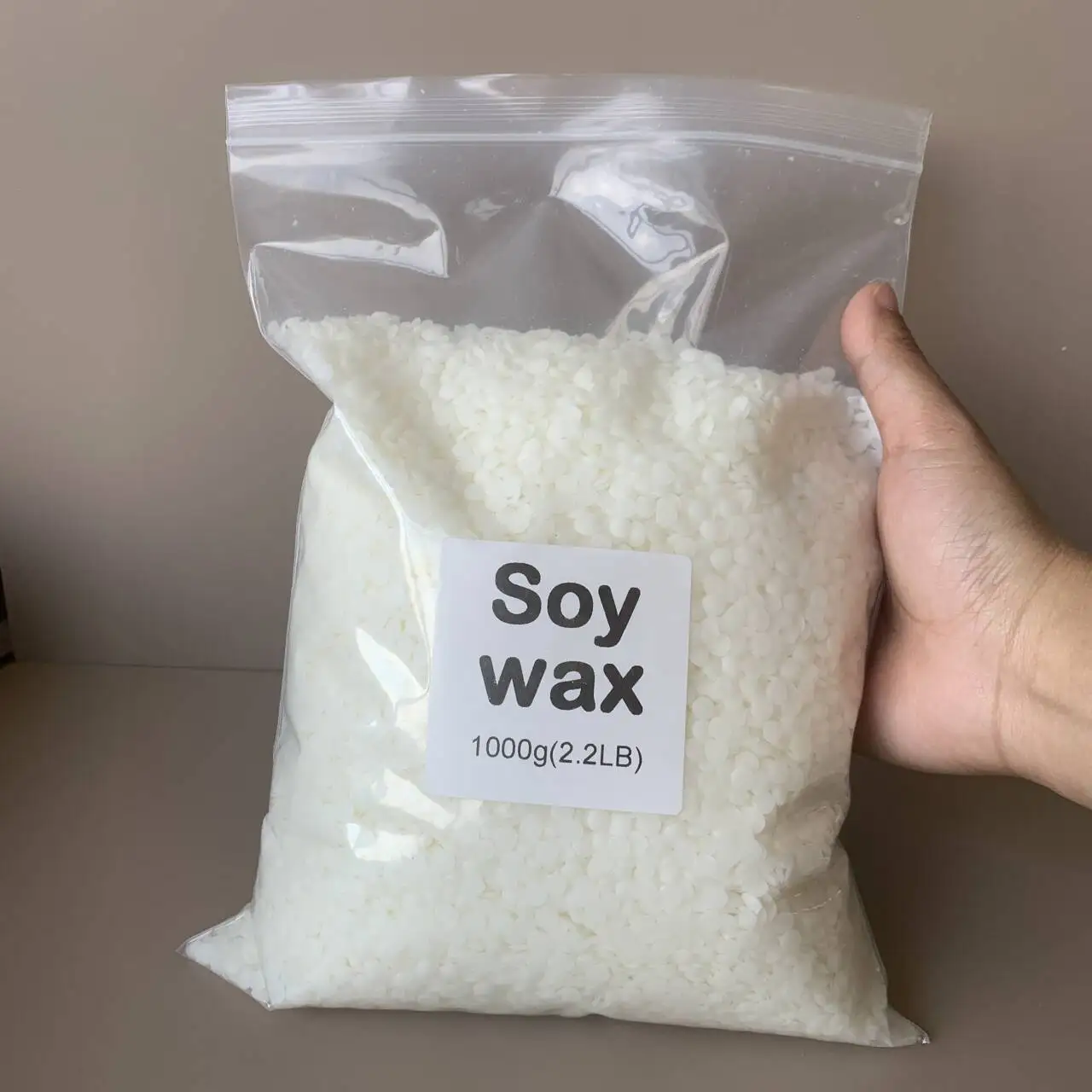50g-1000g 100% cera de soja natural Material de parafina Pre-Soy Wax-Core bloques de cera de soja natural para velas caseras de alta calidad