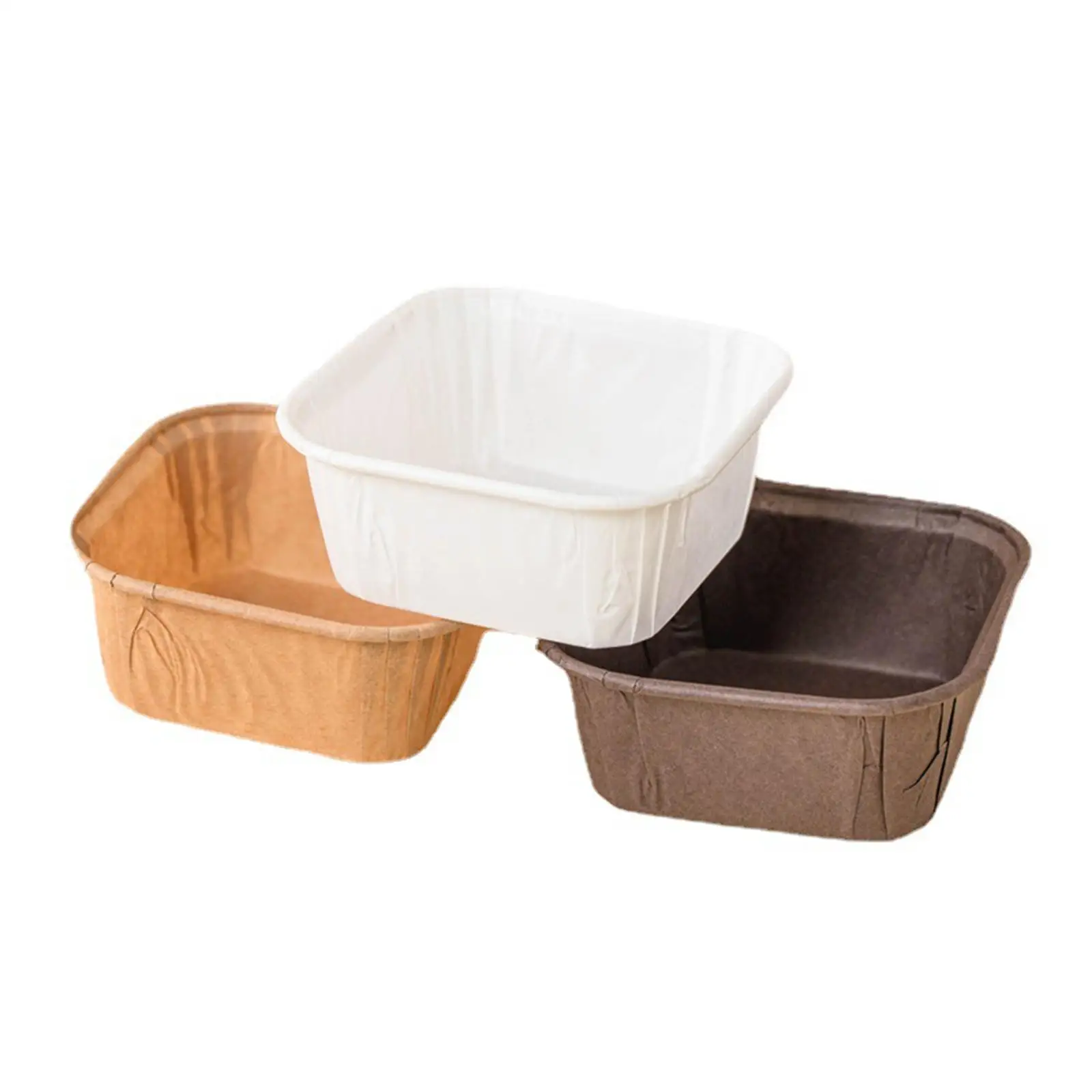 50 Pieces Cupcake Liners High Temperature Resistant Small Cake Packaging Box for Christmas Wedding Engagement Party Halloween