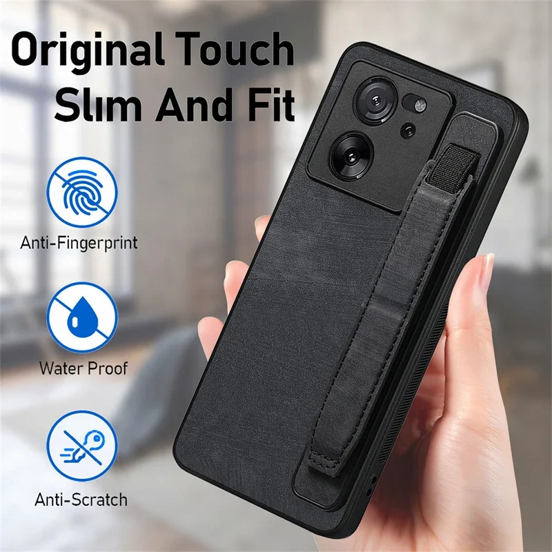 Leather Case For Xiaomi 15T 14T 13T 11T 13 Mi 11 Lite 5G NE 10T Pro 11i Wrist Strap Stand Holder Silicone Case Back Cover Funda
