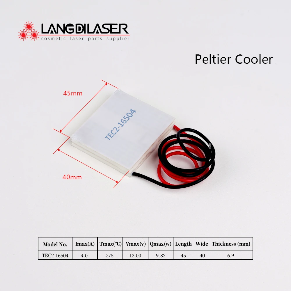Peltier-Cooling-Plate TEC2 16504 / Double Floor Higher Temperature Contrast Cooling Peltier Plate with Dimension 45*40*6.9mm