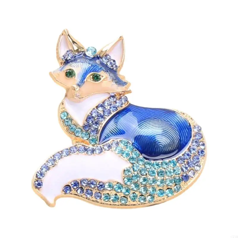 

Beautiful Enamel Animal Brooch Pin Multi Color Rhinestones Design For Backpacks