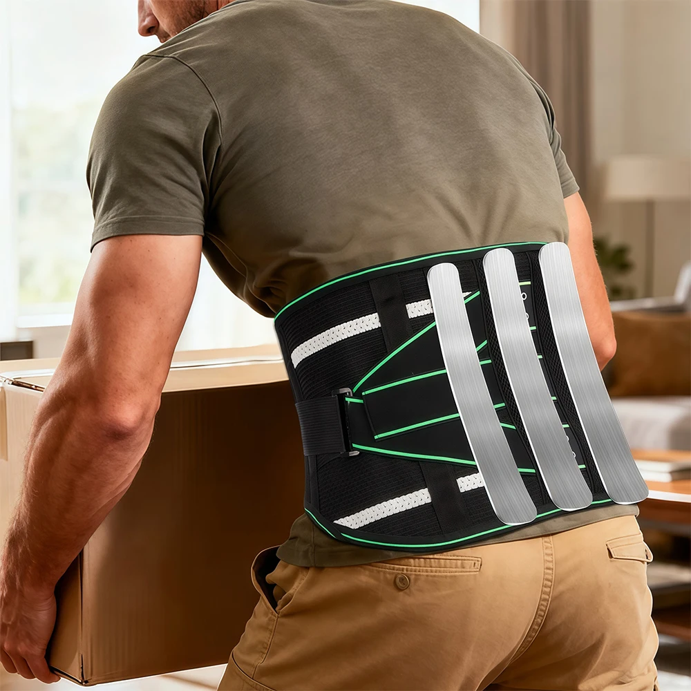 

Back Brace, Adjustable Lumbar Support Belt, with 8X Stays and Removable 3D Pad for Men and Women Work,Lifting,Sciatica,Scoliosis
