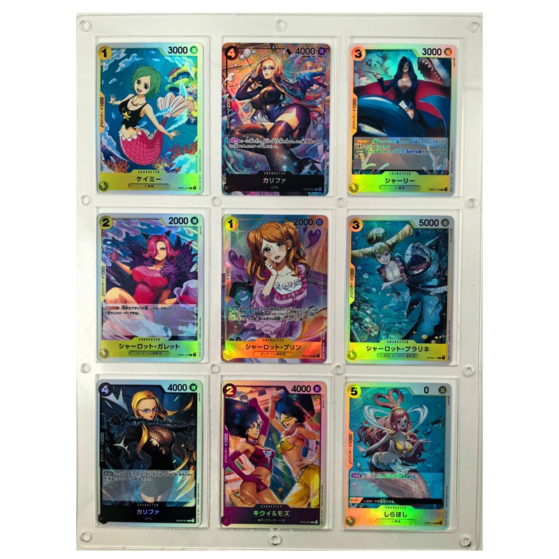 9Pcs/set One Piece Opcg Kalifa Diy Self-Control Collect Signature Trading Flash Card Anime Cartoon Gift Color Flash