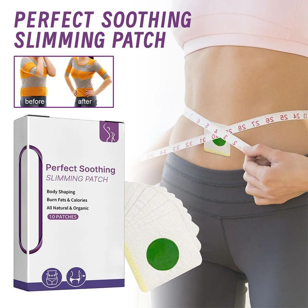 10pcs/box Herbal Lazy Shaping Navel Patch Skin Tightens The Abdomen Tightens Leg Fat Warms The Abdomen Body Care Products ﻿