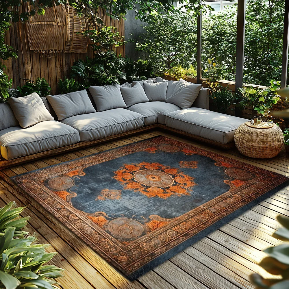 Vintage Persian Area Rug Antique Oriental Carpet Turkish Kilim Floor Mat Bohemian Home Decor Entryway Doormat Traditional Patter
