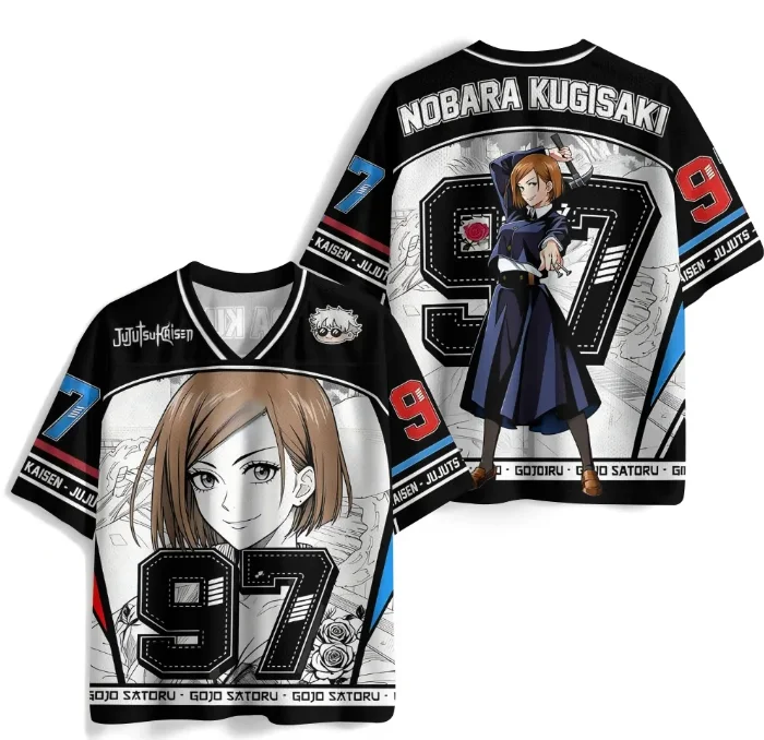 Latest BEAST KINGDOM Adult and Children's Jujutsu Kaisen Nobara Kugisaki Baseball Shirt 3D Printed Sports Style Short Sleeve