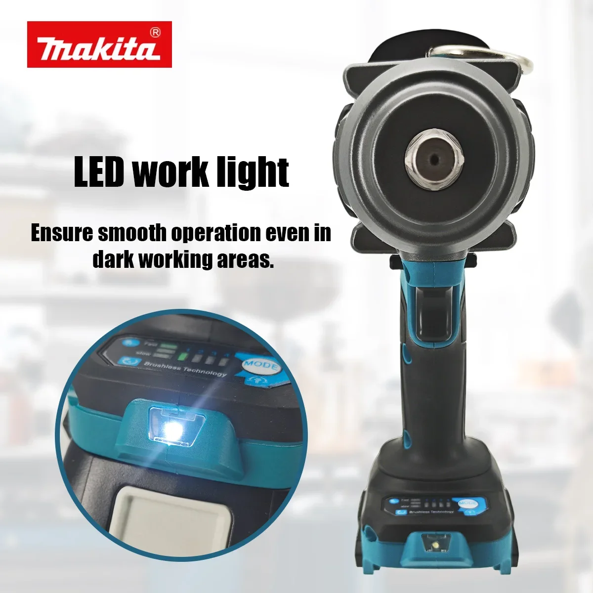 Makita 18V Brushless DTW1000 Torque Electric Air Cannon Tire Repair Removal Wrench Power Tool Applicable Makita Battery Home DIY image 6