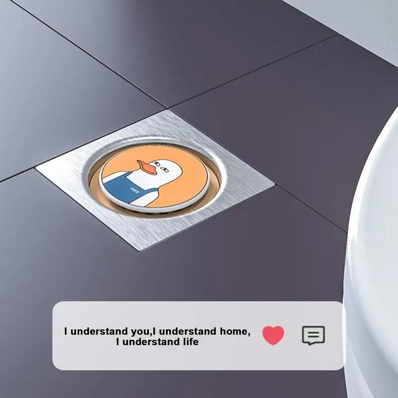 Bathtub Stopper Shower Cover Plug Stopper Anti-Clogging Reusable Sink Strainer Protector With Funny Cartoon Animal Pattern For