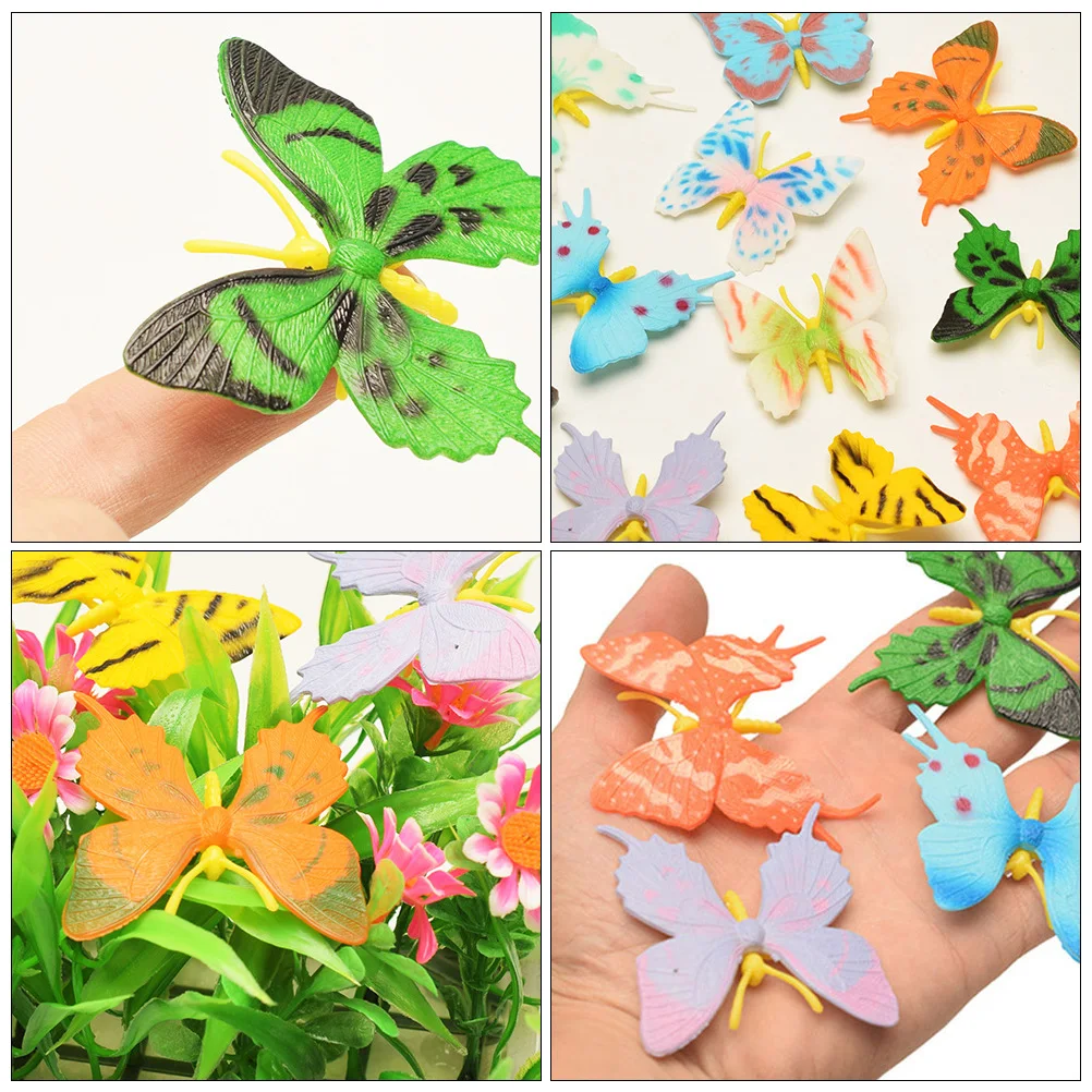 

12 Pcs Simulated Butterfly PVC Models Educational Plaything Kids Cognitive Toy Realistic Butterfly naments for Children Learning