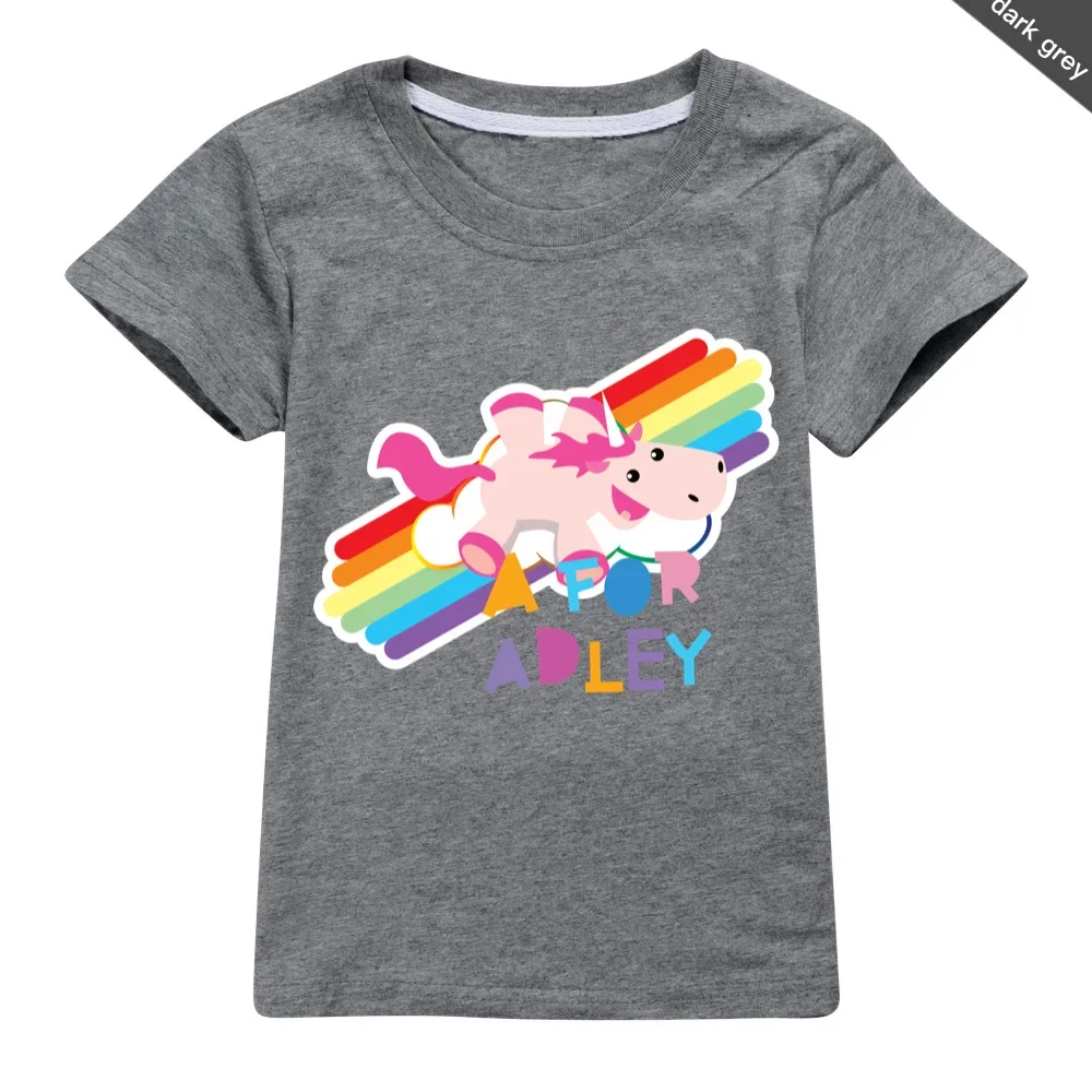 تيشيرتات صيفية للأطفال ، ملابس أطفال ، ملابس فتيات مراهقات ، ملابس أطفال ، بوتيك ، فتحة رقبة دائرية ، بلوزة بأكمام قصيرة