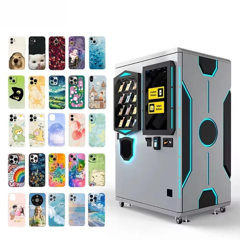 آلة بيع حالة الهاتف DIY آلة بيع أوتوماتيكية بالكامل لطباعة حالات الهاتف