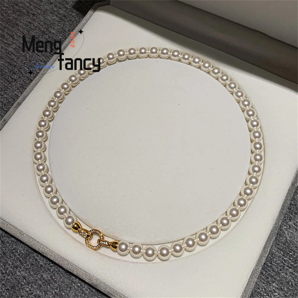 Natural Freshwater Pearl Necklace Simple Exquisite Elegant Luxury Fashion Fine Jewelry Sexy Young Girls High-grade Holiday Gifts