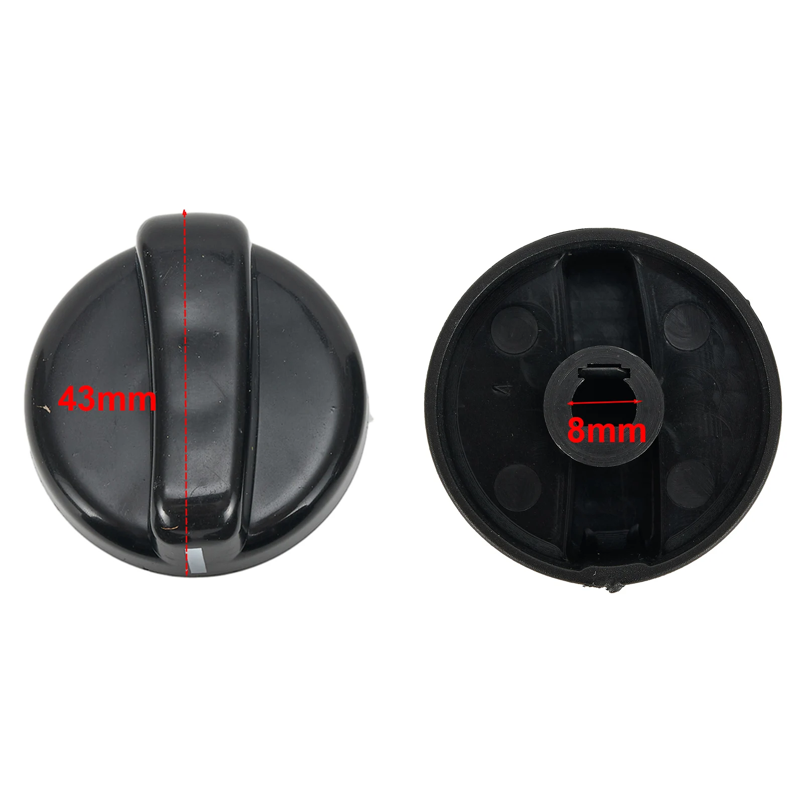 

Easy to Install Black Plastic Stove Knobs, 5PCS Replacement Knobs, Scratch Resistant, Gas Stove Repair Accessories