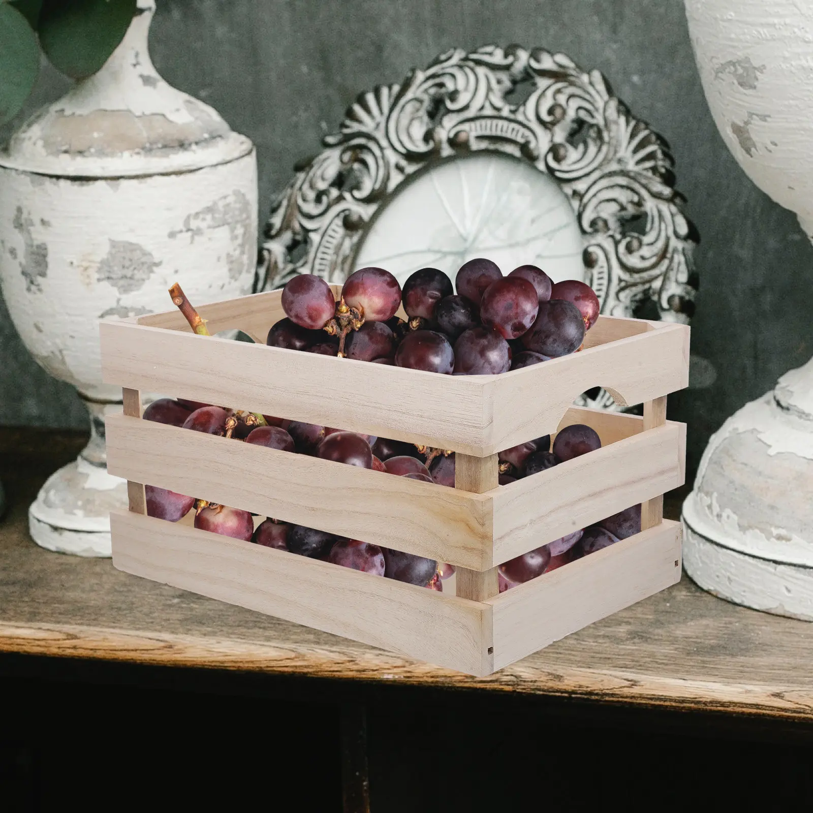 

Однотонный деревянный многофункциональный органайзер для хранения, настольная корзина с перфорацией для дома, офиса, школы, хранения косметики