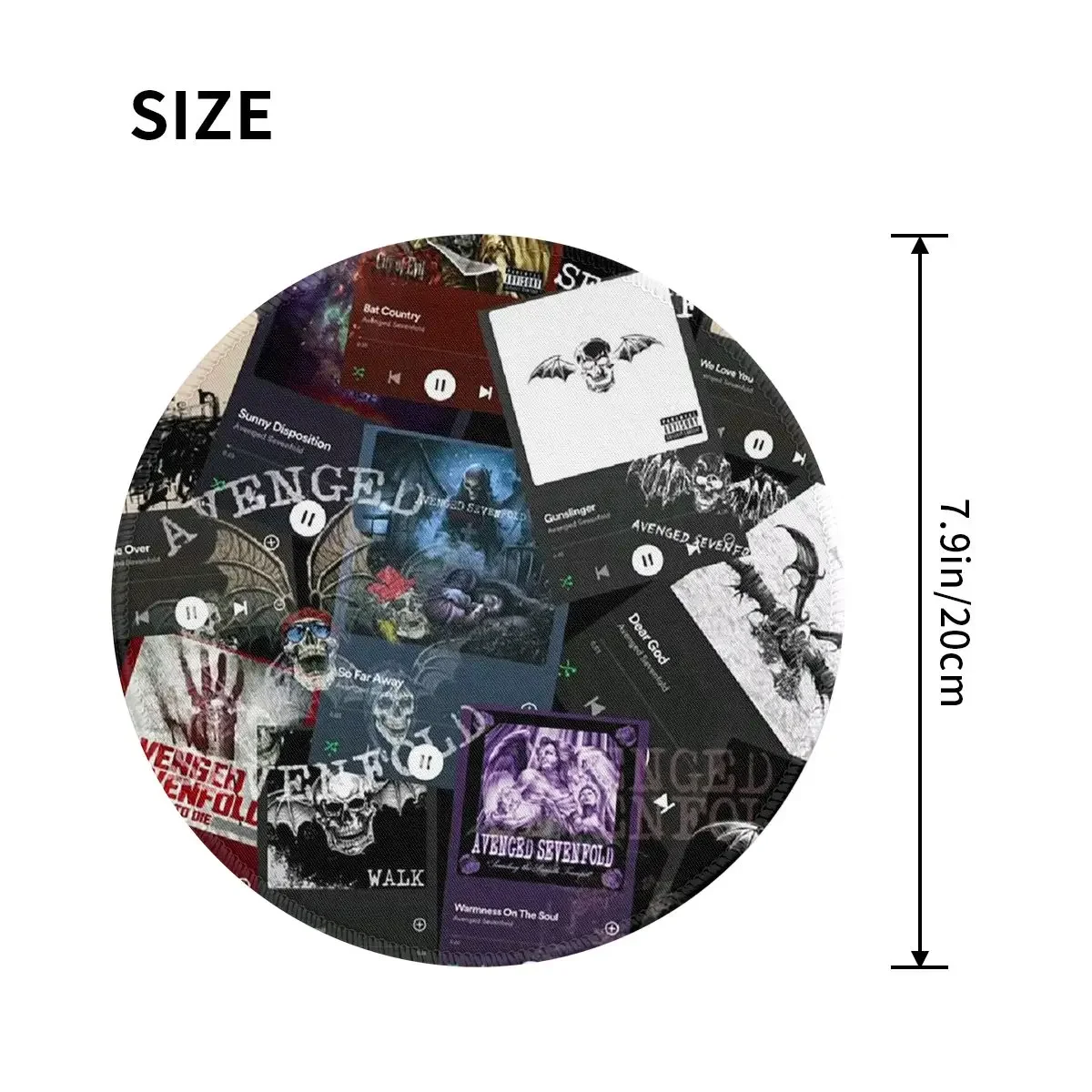 Avenged Sevenfold Round Mouse Pad Computer Keyboard Mouse Mat Gamer PC Desk Mat Office Accessories Table Mats