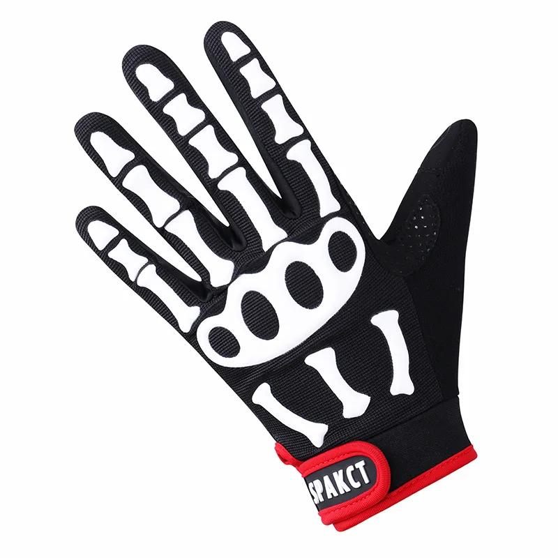 SPAKCT Cycling Gloves Full Finger Skull SRG Silicone Gel Pads MTB Road Bike Gloves Sports Downhill Racing Long Bicycle Gloves