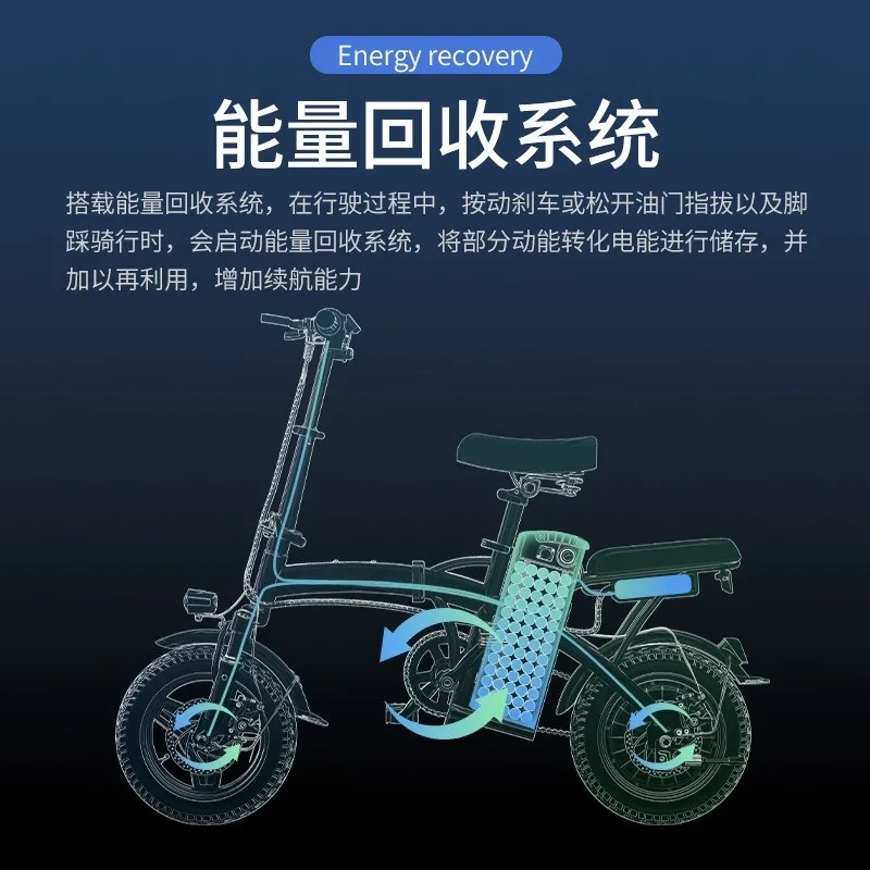 Portable Two Wheel Foldable Electric Bike Compact Folding E-bike For Daily City Commute Delivery Rider Use