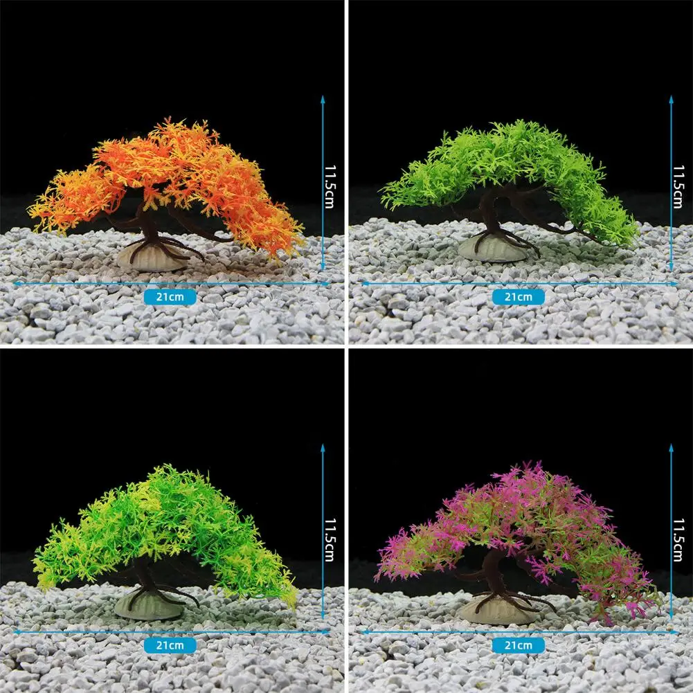 Ornamental Harmless Fish Tank Landscaping Simulation Plant Non-fading Eco-friendly Simulation Pine Tree Home Supply