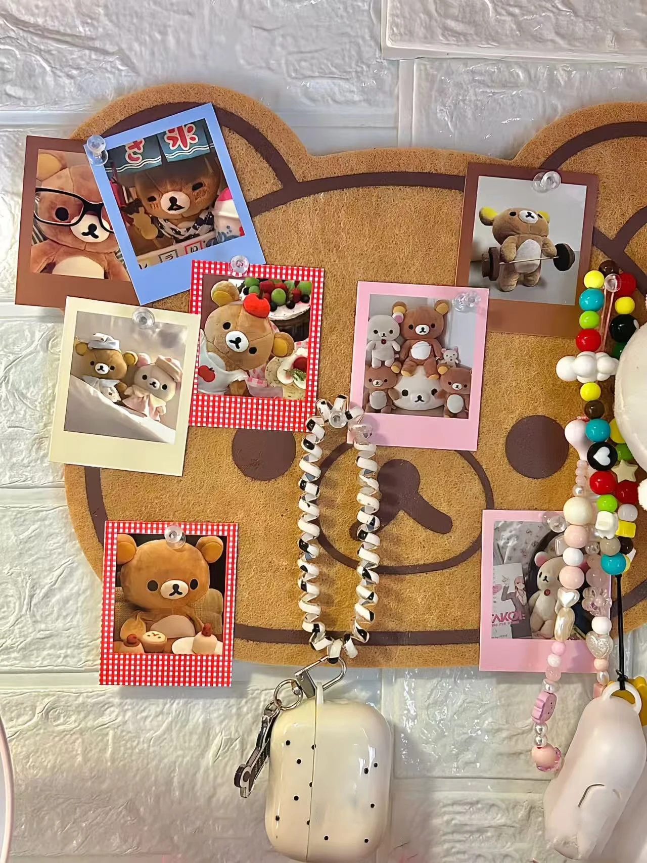 New Cute Little Bear Felt Board Cute Dormitory Background Decoration Hanging Cloth Photo Wall Felt Message Board Does Decoration