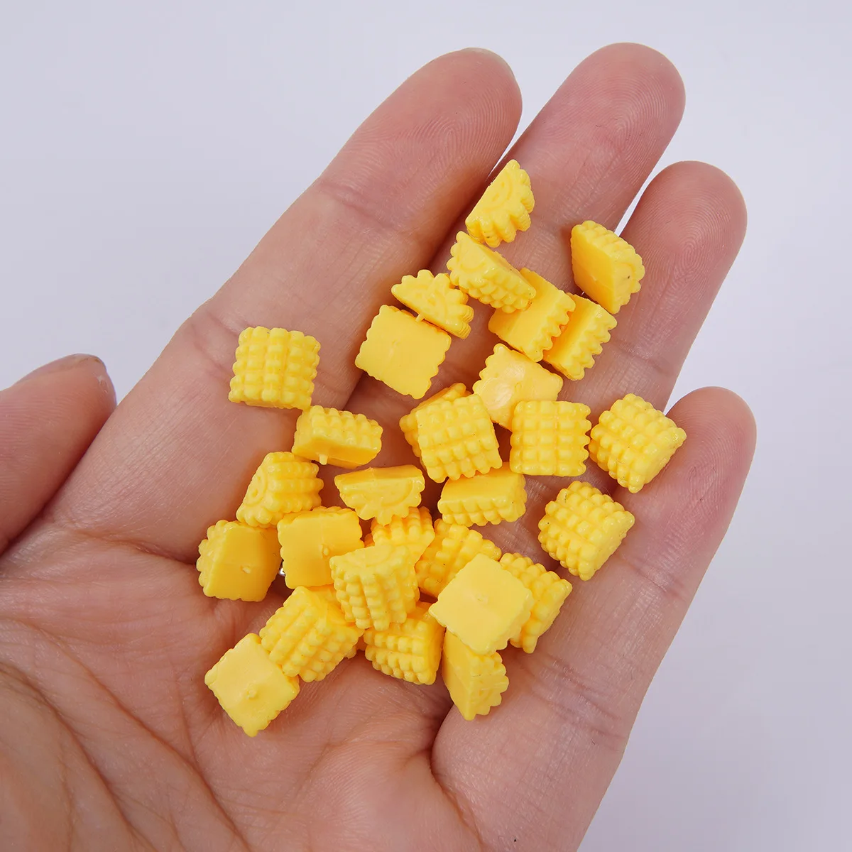 

5pcs PVC Mini Corn Block Small Corn Food Model Handmade Diy Simulation Accessories Miniature Food Play Ornaments Decorations