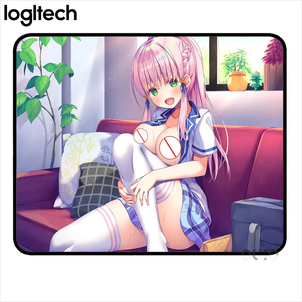 Asa No Ha Anime Sexy Naked Girls Mousepad Big Tits Big Ass Small MousePad Computer Gamer Desk Mat Office Desk Pad with Lock Edge