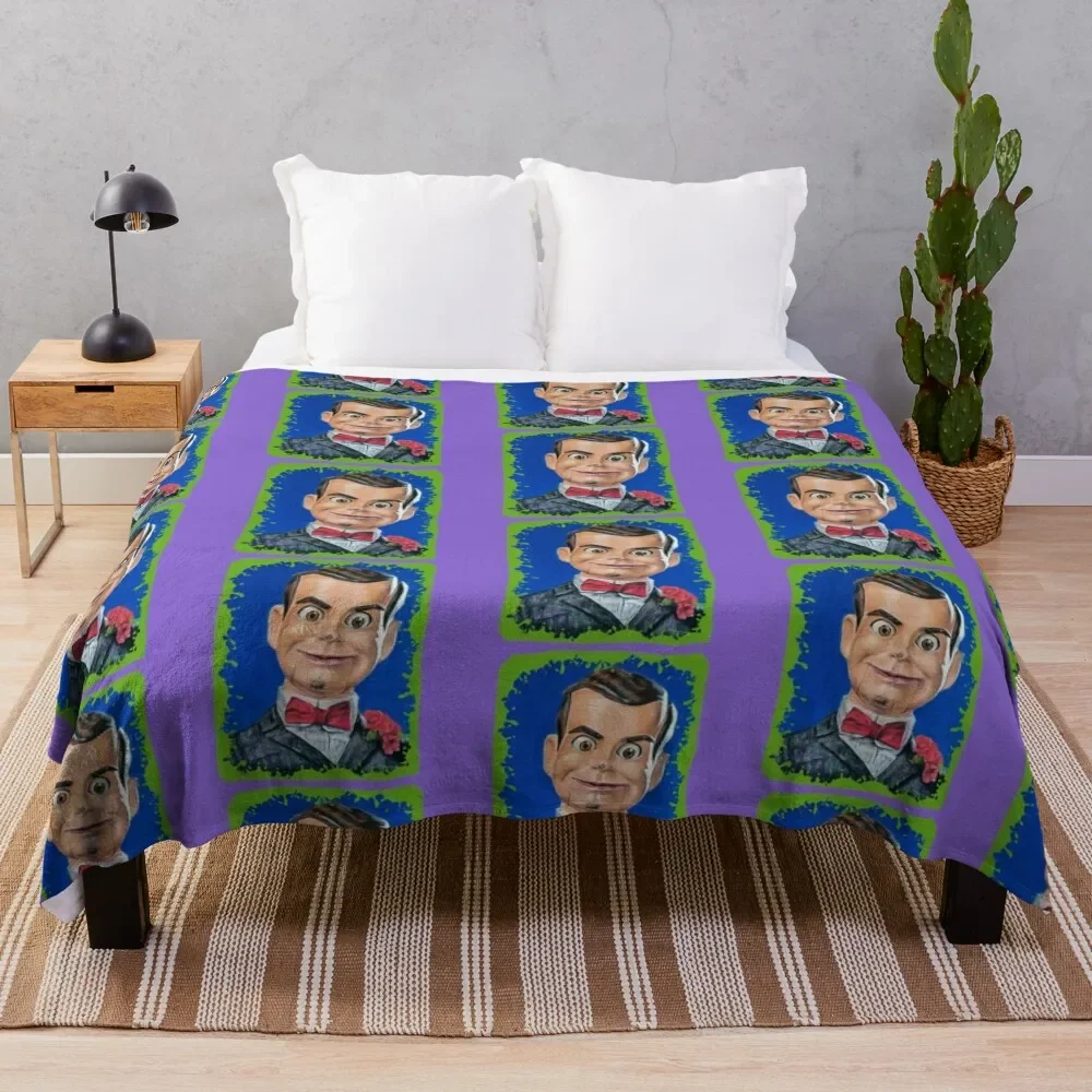 

Spooky Ventriloquist Dummy monster slime Throw Blanket Warm Throw Blanket Gift for Anniversary