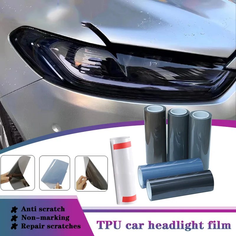 PPF Headlights Car Tail light Film TPU Anti-scratch Waterproof Headlight Tint Vinyl Wrap Foil Stickers Adhesive Auto Accessories