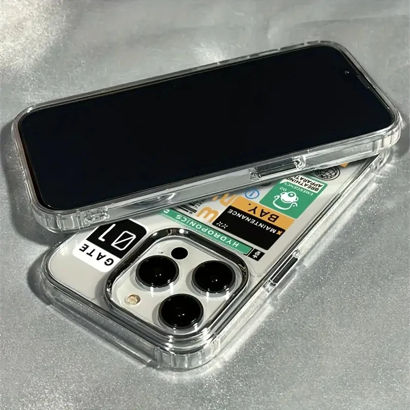 Car Sticker Labels Clear Phone Case for iPhone 17 16 15 14 Plus 13 12 11 Pro Max Air 7 8 Plus X XS XR 16e SE2 Shockproof Cover view 4