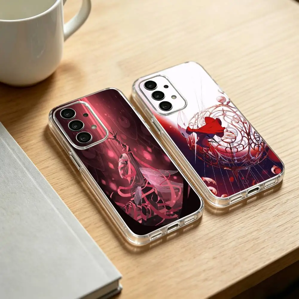 H-Hollow K-Knight phone Case For Samsung S25,24,21,22,23,30,Ultra,20,Plus,Fe,Lite,Note Transparent Cover