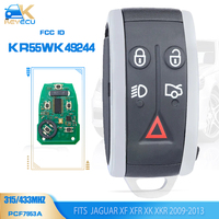 KEYECU KR55WK49244 Smart Remote Key 315MHz/433MHz PCF7953A 5 Button for Jaguar XF XFR XK XKR 2009 2010 2011 2012 2013