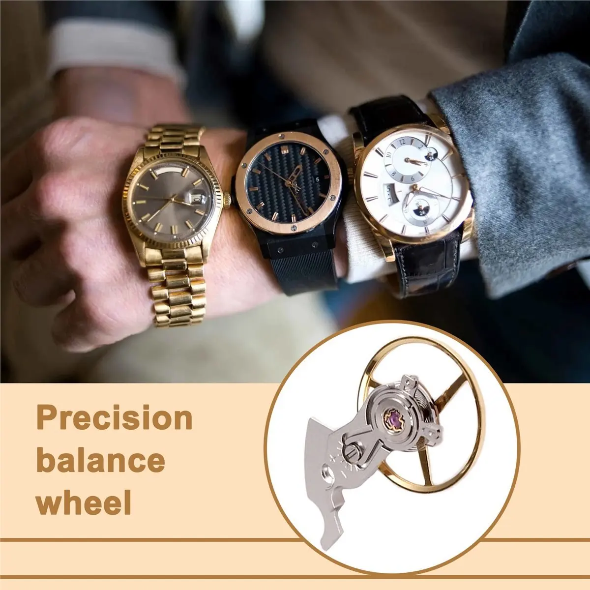 NEW Precision Balance Wheel for ETA 2824 2834 2836 Swiss Watch Movements - Essential Repair Part for Watchmakers