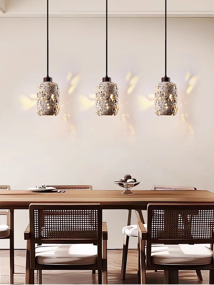 Creative Natural Stone Pendant Lamp Art E27 Bulb Wire