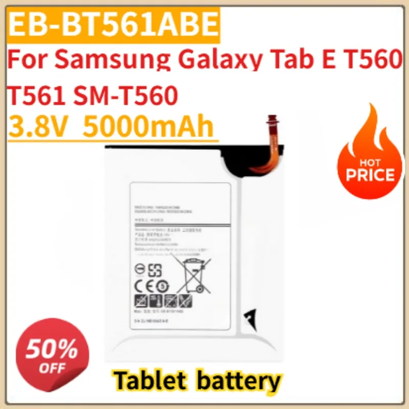 

High Quality EB-BT561ABE EB-BT561ABA Tablet Battery 3.8V 5000mAh For Samsung Galaxy Tab E T560 T561 SM-T560 Battery