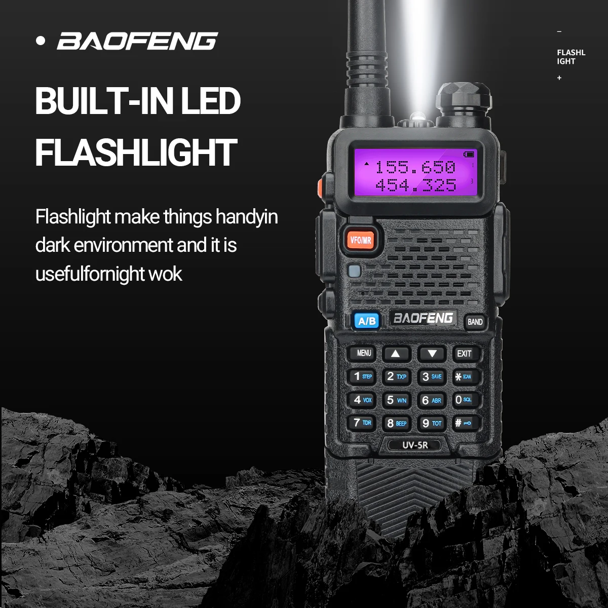 Baofeng UV-5R – Walkie-Talkie Doble Banda UHF/VHF Largo Alcance - imagen 4