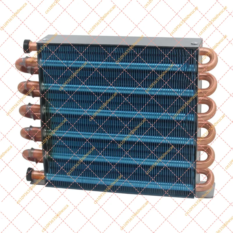 Small Shell Condenser Radiator Refrigerator Freezer Water-Cooled Aluminum Fin and Copper Tube Heat Exchanger with Fan Air-Cooled