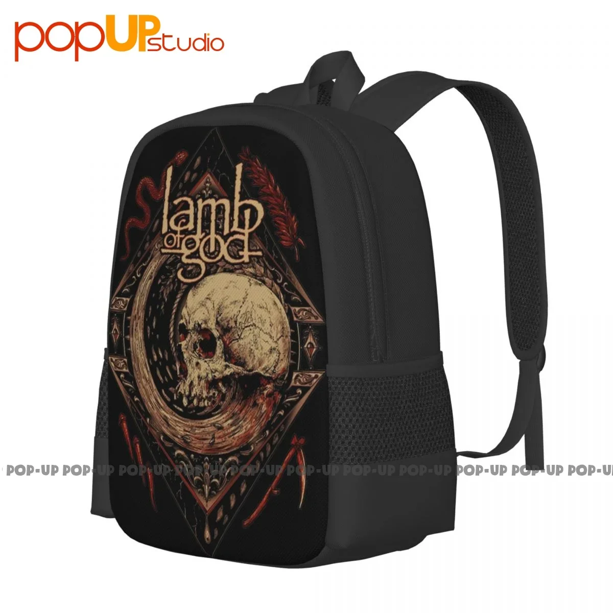 Lamb Of God Mori Wheel Backpack Large Capacity Print Swimming Gym Tote Bag Outdoor Running