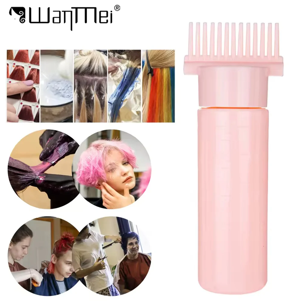1pcs Root Comb Applicator Bottle with Oil Comb Dyeing Accessories Refillable Bottle Portable Hair Care Oil Container Tools