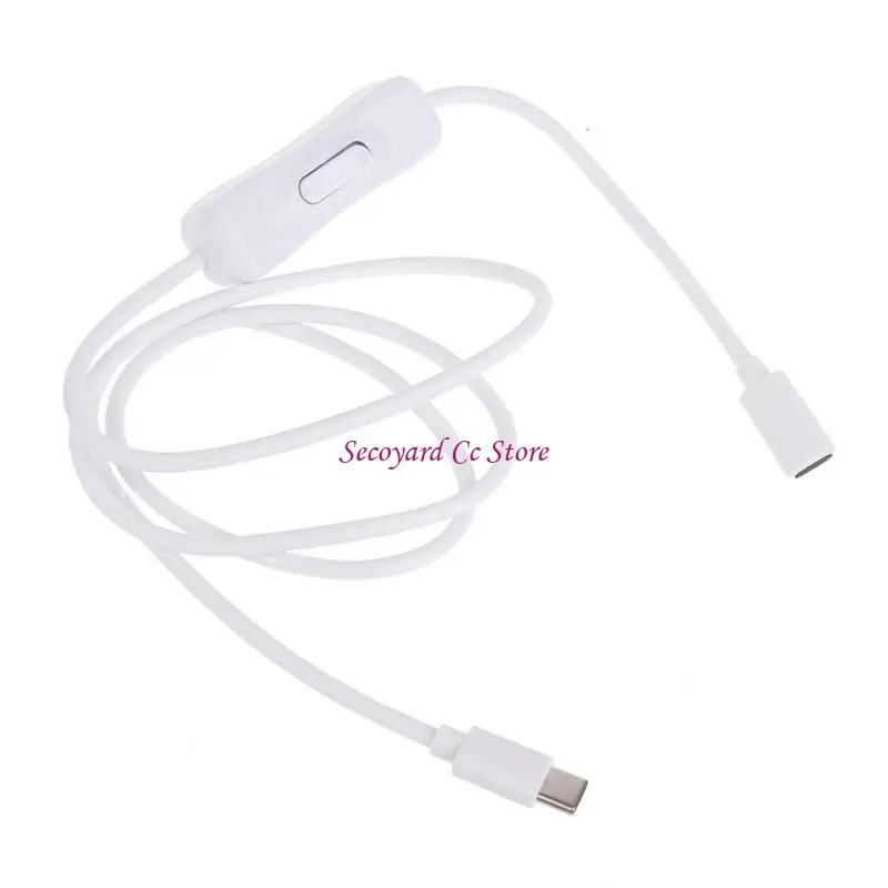 N3UC Type-C Male to Female Switches Extension Cable Power Switches Cable for Phones