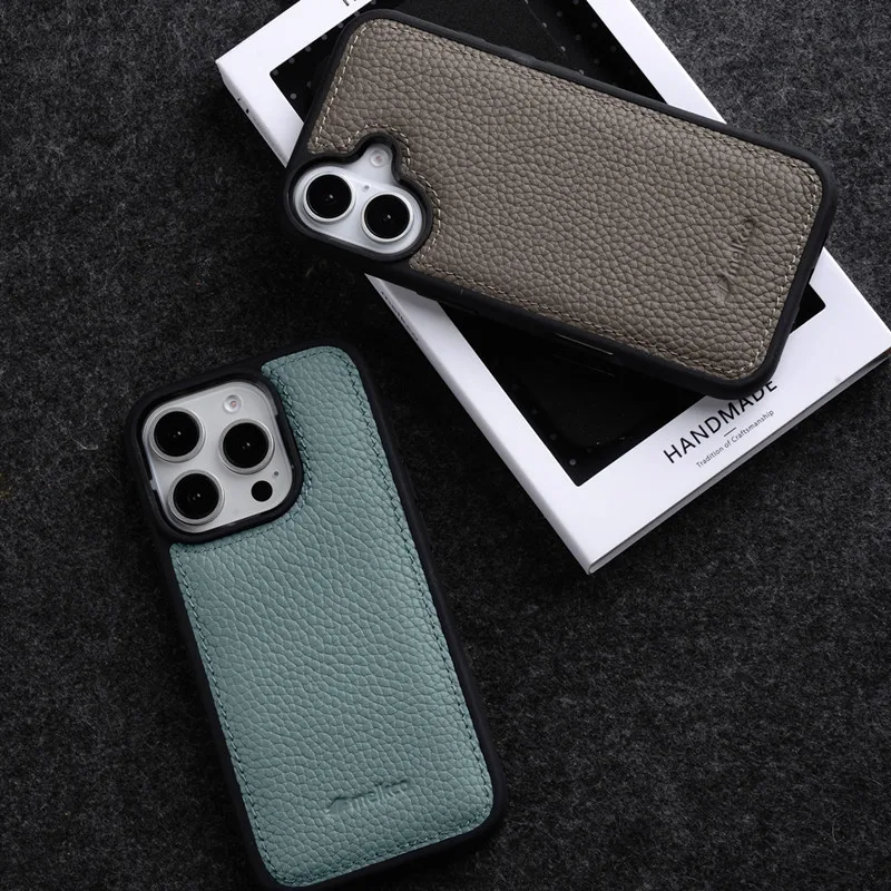 

Противоударные чехлы для телефонов Melkco из натуральной кожи для iPhone 17 Pro Max 17 Air 14 15 16 Pro Max, деловой твердый чехол из воловьей кожи с коробкой