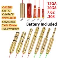 Tactical Red Green Laser Bore Sight 7.62 .308win .177 22LR 12GA 9MM .38spl .45ACP .223Rem Rifle Pistol Caliber Hunting Accessory