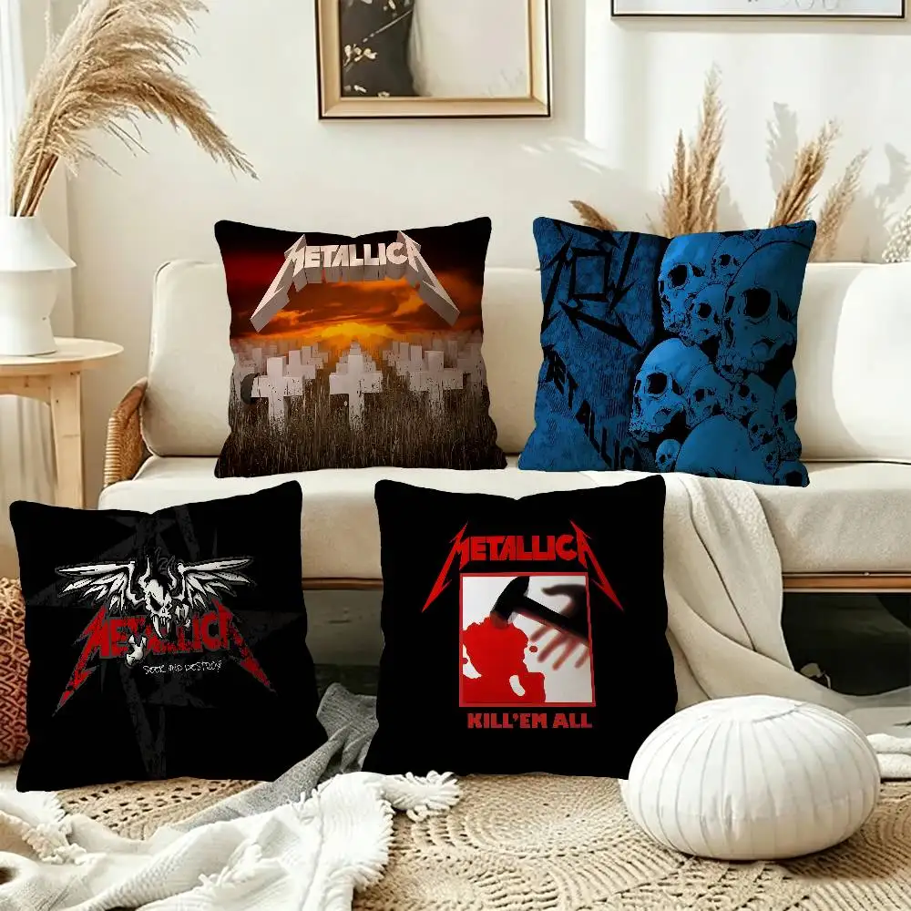 Heavy Band M-Metallica Cushion Cover Polyester Sofa Cushions Decorative Throw Pillows Home Decoration Pillowcover